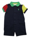 Ralph Lauren Baby Boys' Colorblock Bodysuit Shortalls 1 Piece