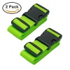 BlueCosto Luggage Strap Suitcase Belts Travel Accessories, 2-Pack, Green