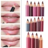 dolly2u Women's Professional Lipliner Waterproof Lip Liner Pencil 15CM 12 Colors Per Set