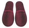 Arus Men's Turkish Terry Cotton Cloth Spa Slippers, One Size Fits Most, Burgundy with Black Sole