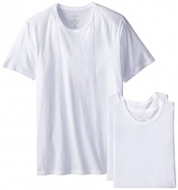 Calvin Klein Men's 3-Pack Cotton Classic Short Sleeve Slim Fit Crew Neck T-Shirt, White, Large