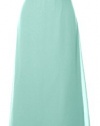 MACloth Women Tiered Chiffon Long Bridesmaid Dress Simple Prom Party Formal Gown (4, Aqua)