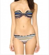 TomYork Women's Fashion Chic Multi-Color Stripes Printed Bikini Low Waist Swimsuit