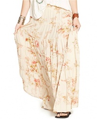Denim & Supply Ralph Lauren Floral Printed Tiered Maxi Skirt