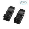 Luxebell Luggage Straps Suitcase Belt Add-A-Bag Travel Accessories, Heavy Duty Strap, 2-Pack (6.56ft, Black)