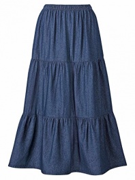 100% Cotton Denim Skirt Sizes S M L (30 long)