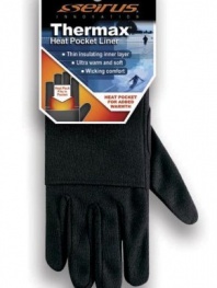 Seirus Black S/M Thermax Heat Pocket Glove Liner