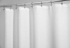 mDesign Textured Woven Fabric Shower Curtain, Luxury Hotel - Long 72 x 84, White