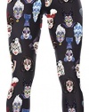 IF FEEL Coloful Skull Fashion Legging BlueItem 3D Digital Print Yoga Pants (one size, as shown)