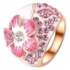 RI06000 Flower Princess Austrian Crystal 18K Ring