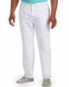 Nautica Big & Tall Loose-Fit White Jeans (40 X 28, White)