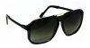 Retro Celebrity Style Flat Top Key Hole Aviator Sunglasses (Black)