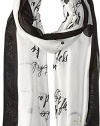 Kate Spade New York Women's New Resolutions Scarf, Cream, One Size