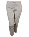 Charter Club Womens Plus Pinstripe Classic Fit Capri Pants