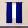 Best Home Fashion Thermal Insulated Blackout Curtains - Antique Bronze Grommet Top - Royal Blue - 52W x 72L - (Set of 2 Panels)