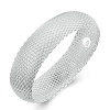 Gnzoe Jewelry Silver Plated Bangle Womens Charm Bangle Mesh Style Silver