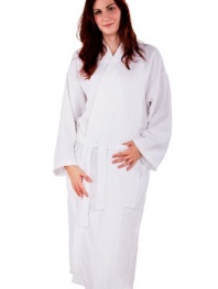 Soft Touch Linen 100% Cotton Waffle Kimono Unisex Spa Robe