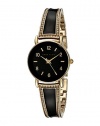 Anne Klein Women's AK/1028BKGB Swarovski Crystal-Accented Watch