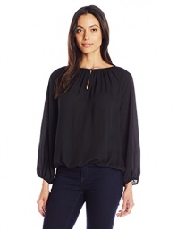 Vince Camuto Women's L/s Shirred-Neck Peasant Blouse