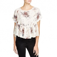 Elizabeth and James Womens Silk Printed Blouse