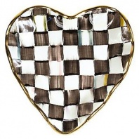 MacKenzie-Childs Courtly Check Fluted Heart Plate (15.24cm X 16.51cm)