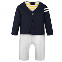 Baby Boy Jumpsuit Romper & Jacket Suit 2pcs Clothing Sets For 0-24 Months Boy (100 (18-24 months))