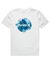 HURLEY Circular Burst Boys T-Shirt, White, Small