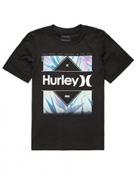 HURLEY Up Fade Boys T-Shirt, Black, Small