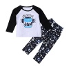 FEITONG 1Set Infant Toddler Baby Boy Letter Print T-shirt Tops+Pants Outfits Clothes (18 Months)