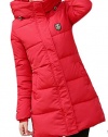 Allbebe Women's Winter Slim Warm Down Hooded Thicken Long Padded Coat Jacket