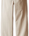 Nautica Big Boys' Uniform Flat Front Pant, Khaki, Large/14