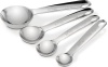 All-Clad 59918 Stainless Steel Measuring Spoons Cookware Set, 4-Piece, Silver