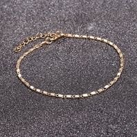Women Simple Gold Chain Anklet Ankle Bracelet Barefoot Sandal Summer Beach Foot Jewelry