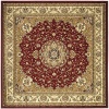 Safavieh Lyndhurst Collection LNH329C Traditional Medallion Red and Ivory Square Area Rug (6' Square)