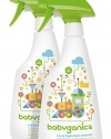 Babyganics Toy & Highchair Cleaner, 17-Fluid Ounce Bottles (Pack of 2), Packaging May Vary