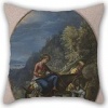 Beautifulseason The Oil Painting Adam Elsheimer - The Flight Into Egypt Pillowcase Of ,18 X 18 Inches / 45 By 45 Cm Decoration,gift For Bar Seat,son,wedding,dining Room,teens,monther (both Sides)